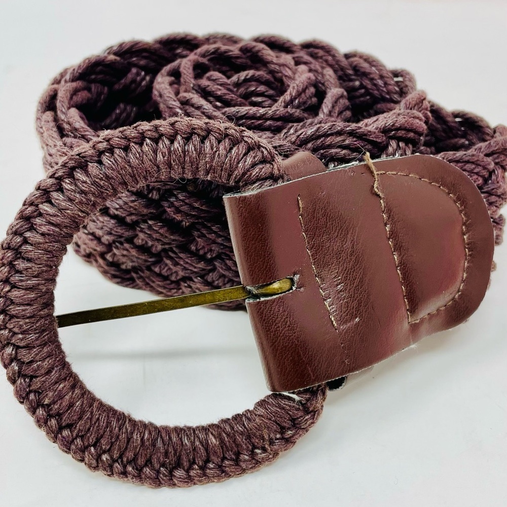 Handcrafted Elegant Brown Braided Belt